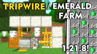 Minecraft Automatic Tripwire duper + Emerald Farm 1.21.8! Wealth