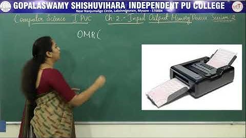 COMPUTER SCIENCE | 1st PUC | CH 02 | INPUT, OUTPUT & MEMORY DEVICES - MOUSE, JOYSTICK, OMR | S02