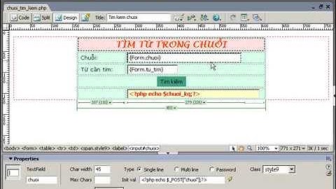 Bài giải thiết kết form tìm kiếm chuỗi bằng ngôn ngữ PHP