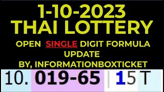 THAI LOTTERY OPEN  SINGLE DIGIT FORMULA UPDATE BY, INFORMATIONBOXTICKET 1-10-2023 screenshot 5