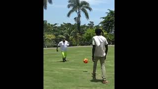 DJ Khaled playing football with Buju Banton
