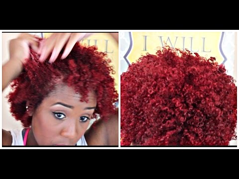 How To Color Natural Hair Red Youtube