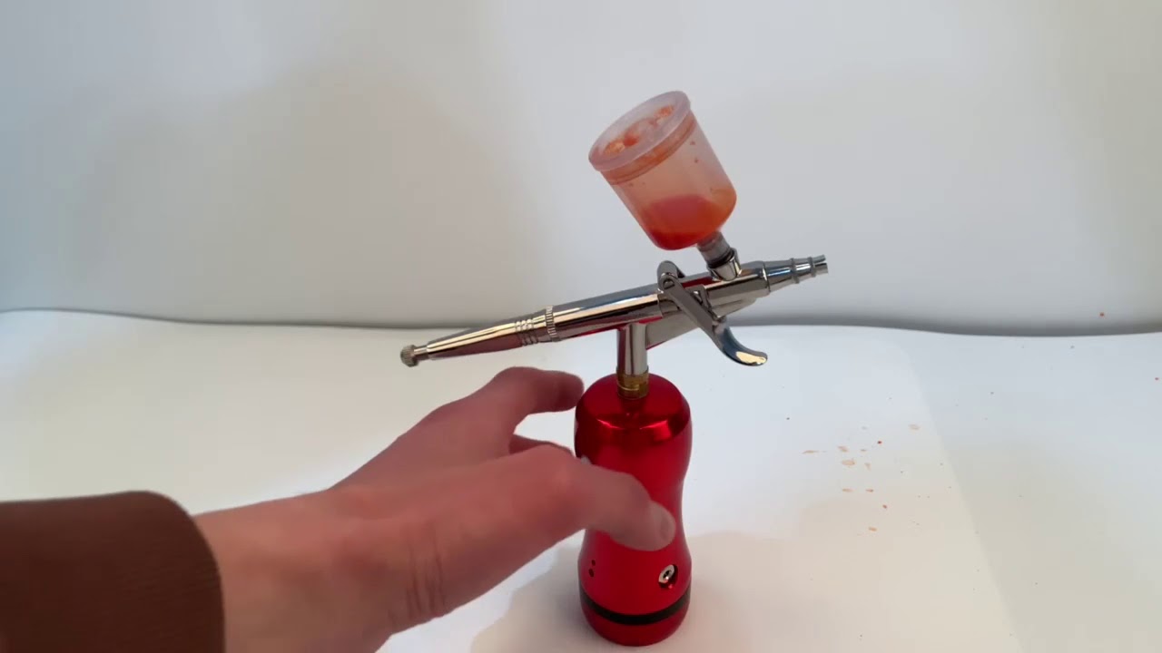 Cordless compressor with trigger type airbrush - YouTube