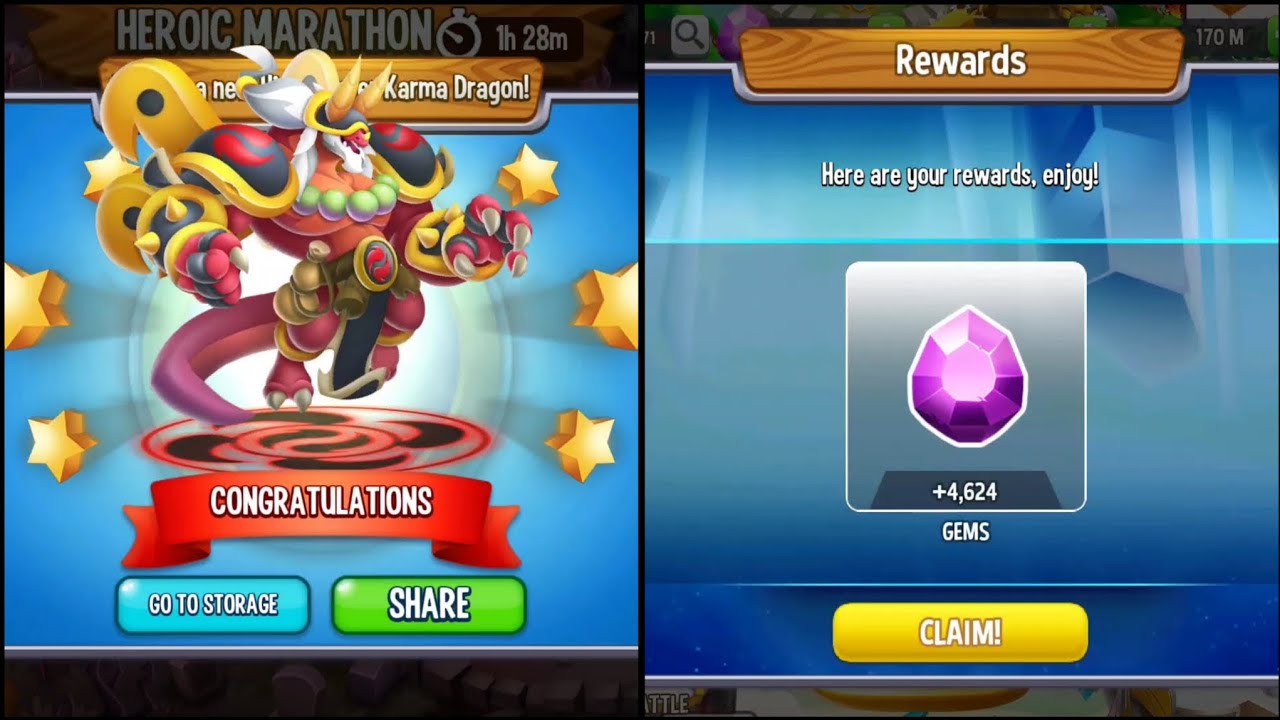 #290. Dragon city | Task completed - I get more than 4600 gems | Obtain 2nd High Master Karma.