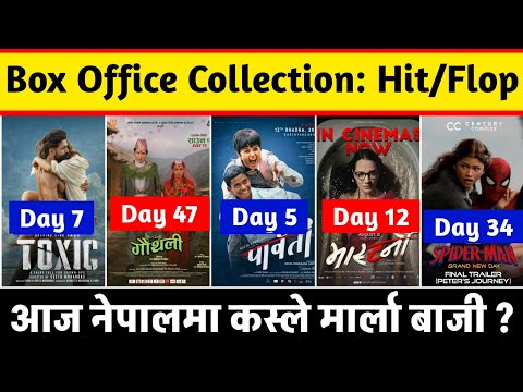Gauthali 47th, Spyder Man 34th, Masterni 12th, Toxic 7th & Parvati 5th Day Box Office Collection,