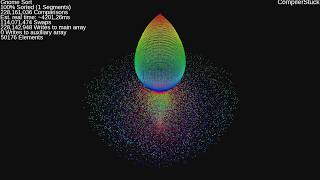 21 Sorting Algorithms Visualized (50,000 Elements) - 3D Sphere