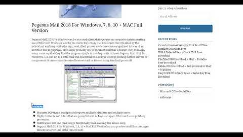 Pegasus Mail 2018 For Windows, 7, 8, 10 + MAC Full Version