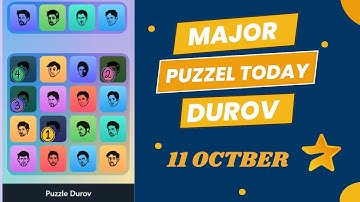 11 October Major puzzle Solved Today | Major Daily combo card 11 October Major puzzle duro