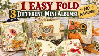 One Easy Fold Makes 3 DIFFERENT Albums | Junk Journal Tutorial | No Measuring Required!