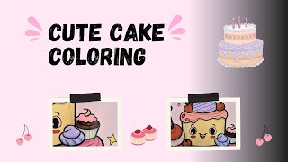 Relaxing Birthday Cake Coloring | ASMR Painting Sounds 🎂✨ | Satisfying Art for Relaxation screenshot 1