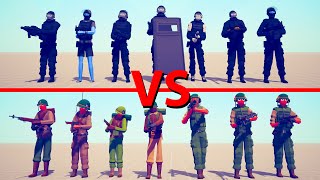 SWAT Team vs US ARMY Team - Totally Accurate Battle Simulator TABS