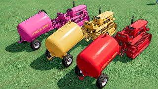 Work with Colors - SLURRY TANKER with Mini CRAWLER Tractors - Farming Simulator 22