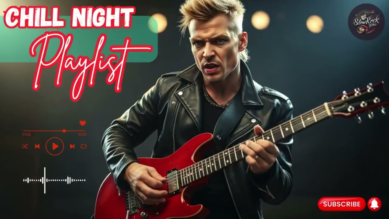 🖤 Midnight Slow Rock Chill 🌙 | Deep Feelings & Gentle Guitar