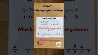 Day 1 of Daily Cryptogram 🧠 Can you crack it Drop your answers in the comments. Link in description