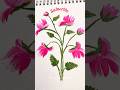 Easy pink Flower Bloom 🌸✨🫶| #ytshorts #shorts #art #painting #flowers #nsarttutorial