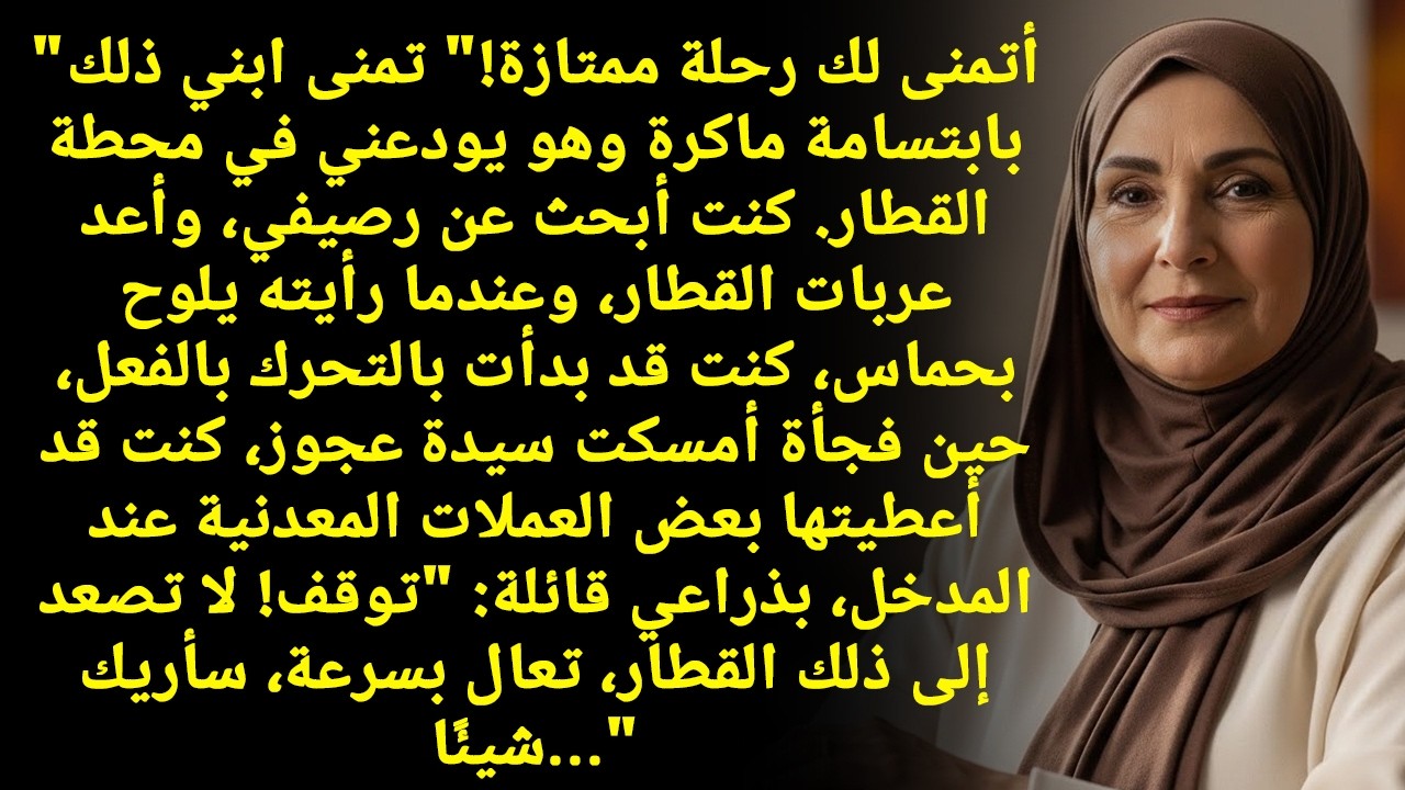أتمنى لك رحلة سعيدة! قال ابني وهو يبتسم ابتسامة ماكرة لحظة وداعي في المحطة.