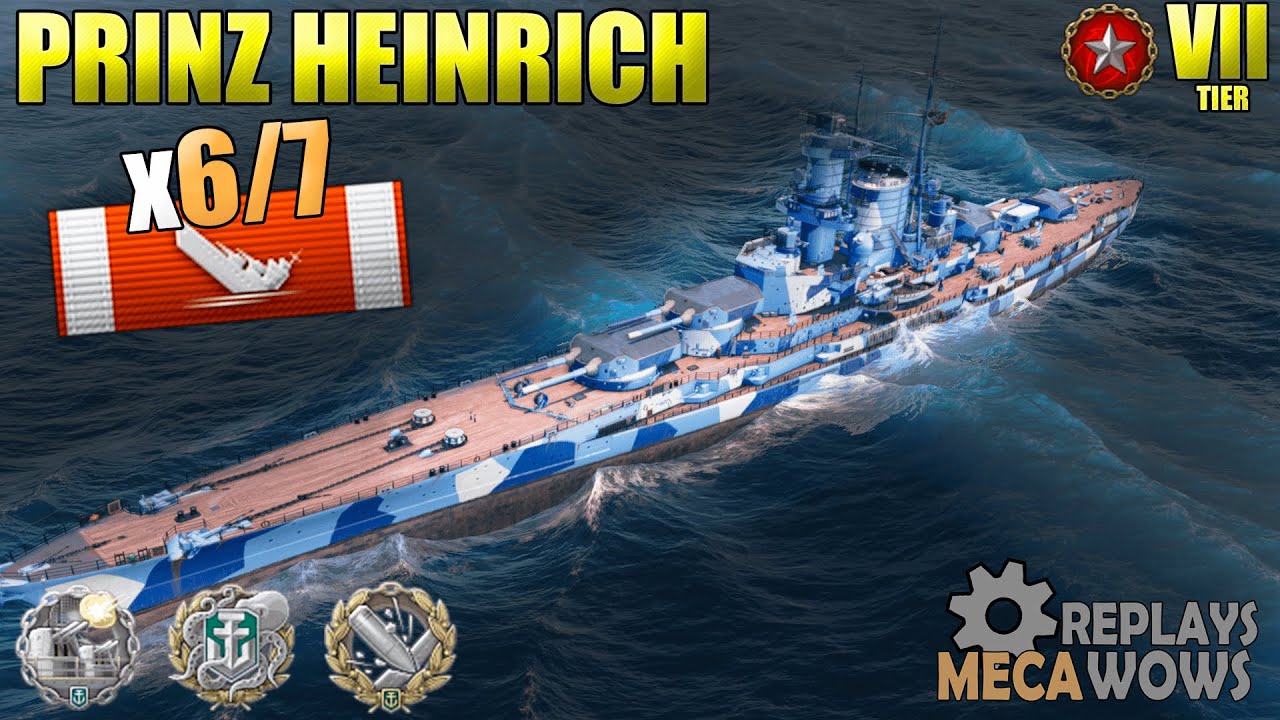 Prinz Heinrich 6/7 Kills & 122k Damage | World of Warships Gameplay 4k