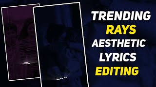Aesthetic Rays Effect Lyrics Video Edit | Alight Motion Lyrics Editing | Edit For U