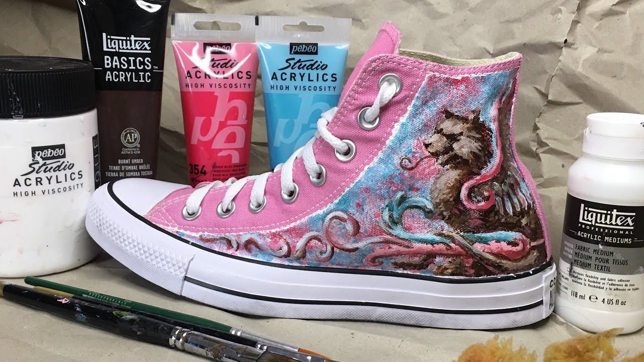 custom pink converse