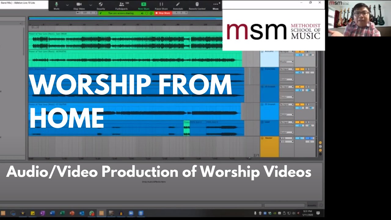 Worship From Home - Audio/Video Production of Worship Videos (MSM Skills Training Workshop)