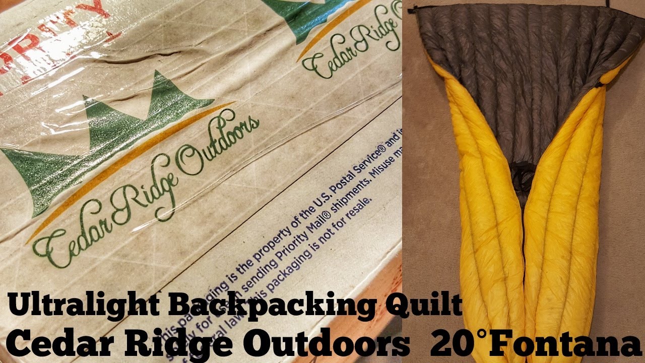 Ultralight Backpacking Quilt Review Cedar Ridge Outdoors Fontana YouTube