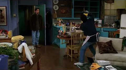 mondler | friends | chandler cleans the house
