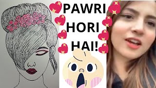 pawri hori hai...how to draw a girl with beautiful hair & look...