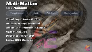 Lirik Lagu Mati Matian - Mahalini