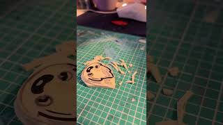 Calcifer Stamp Carving #art #shorts #artshorts #artoftheday #smallartist #stamp #howlsmovingcastle