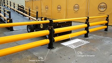 A SAFE  iFlex Double Traffic Barrier+  Ramp Test