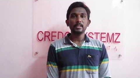 CREDO SYSTEMZ - HADOOP Training Video Review & Feedback