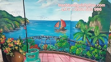 VẼ TRANH 3D LÊN THUYỀN TẠI HẠ LONG QUẢNG NINH