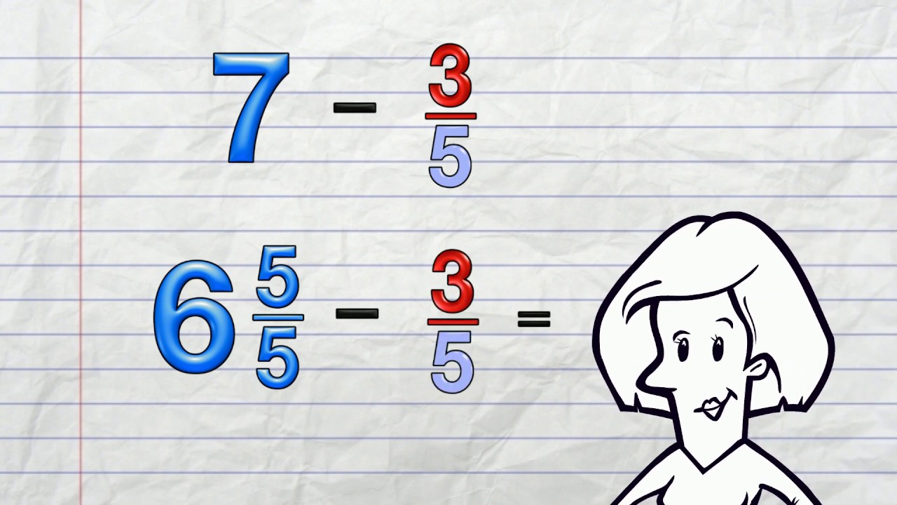how-to-whole-number-minus-a-fraction-youtube