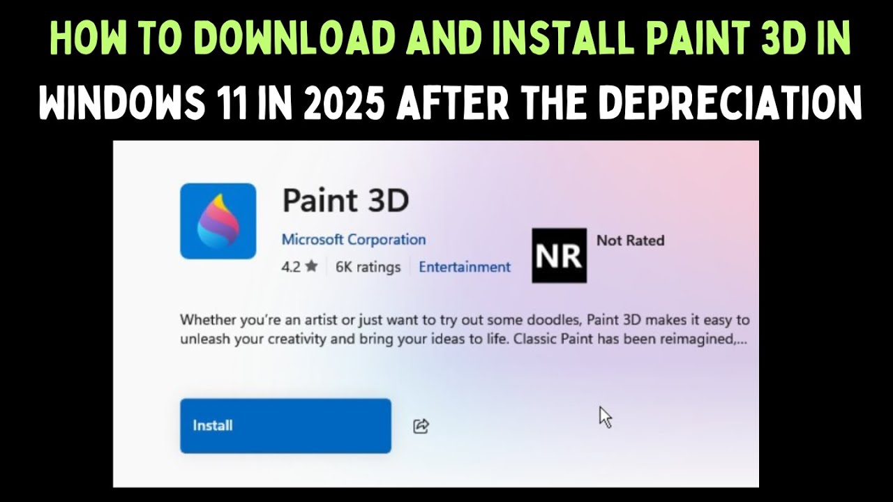 How To Download and Install Paint 3D In Windows 11 in 2025 After the ...