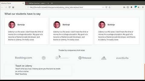 Udemy Home Page Clone: Live Coding using Tailwind CSS. [ Part 11 ]