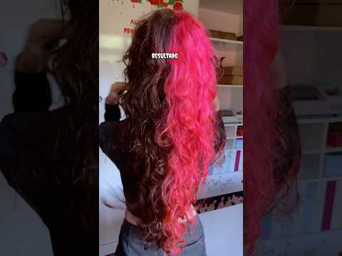Draculaura hair: Como eu corto meu cabelo metade rosa🧛‍♀️🩷🖤