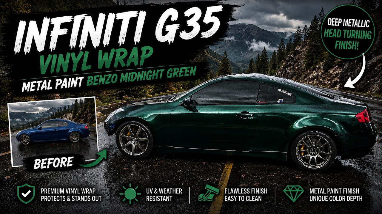 G35 @tinybotvinyl Metal Paint Benzo Midnight Green - YouTube G35 @tinybotvinyl Metal Paint Benzo Midnight Green - YouTube
