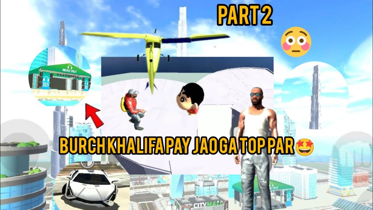 Part.(2)  lndin bike driving 3D may and Burj khalifa top per aaj to main jakar rahunga 😚💥