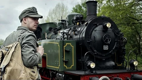 WW2 Reenactment - German Soldiers returning home by train after World War 2 - Simpelveld Netherlands