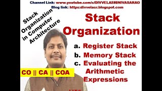 Stack Organization || Register Stack || Memory Stack ||  RPN || Evaluating Arithmetic Expressions