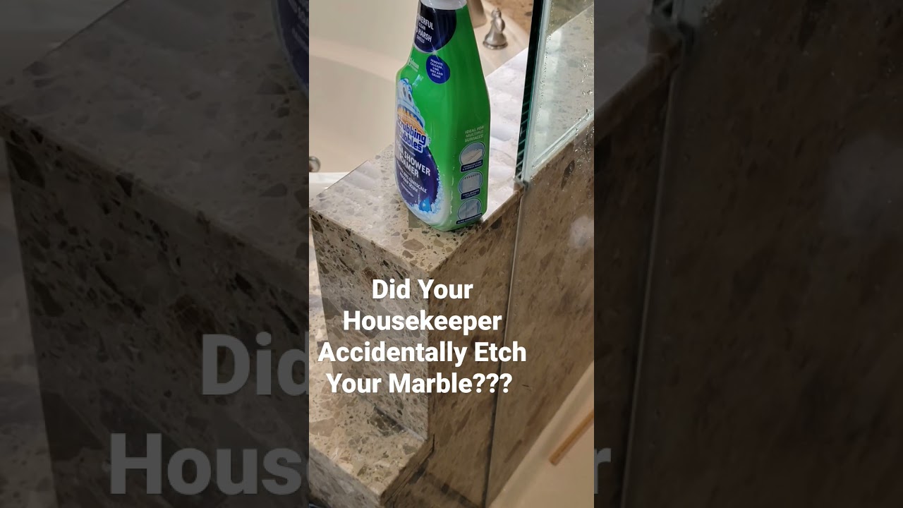 Marble Shower Restoration From Acidic Toilet Bowl Cleaner 