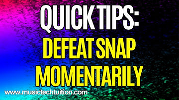 Cubase Quick Tips: Momentary Snap Defeat