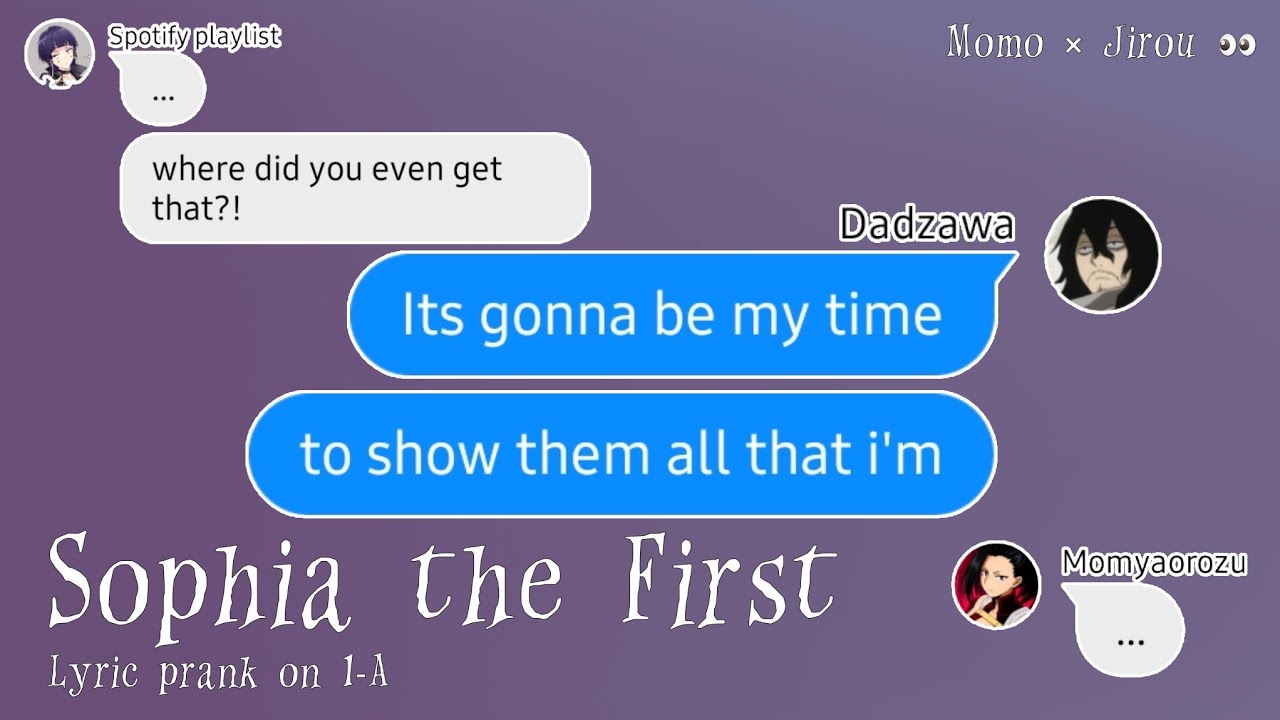 Sophia the First || BNHA Lyric prank || Aizawa pranks Class 1-A