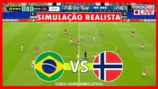 Brasil x Noruega | Copa do Mundo 2026 - Oitavas de Final | eFootball PES 2021 Simulação