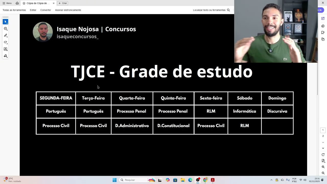 A grade de estudos que EU USARIA pra PASSAR no TJ-CE