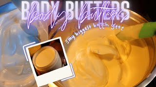 ENTREPRENEUR LIFE: MAKING MY FIRST BIG BATCH OF BODY BUTTERS (IT TOOK ME 4 HRS) || SKINCARE BUSINESS