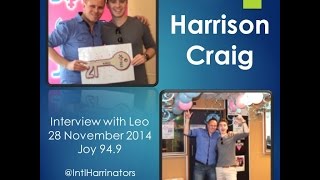 Harrison Craig - radio interview by JOY 94.9 (28 Nov 2014)