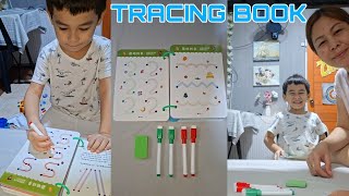 MY SON'S NEW TRACING BOOK | Learning to Draw and Write | Mother and Son Bonding
