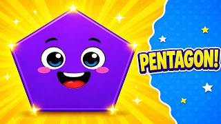 Learn PENTAGON Shape for Kids | 5 Sides Shape Fun Animation Learn PENTAGON Shape for Kids | 5 Sides Shape Fun Animation