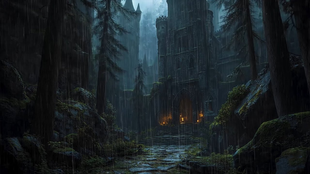 🏰 Achieve Deep Sleep with Rain In Hidden Fantasy Castle 🏰 Ease Insomnia with Rain Thunder